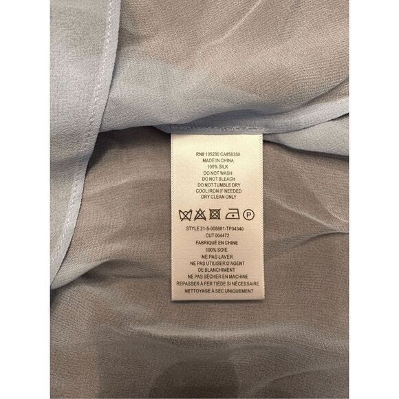 Joie lasha long sleeve 100% silk top light blue size Large and Medium, NWT - Picture 10 of 13